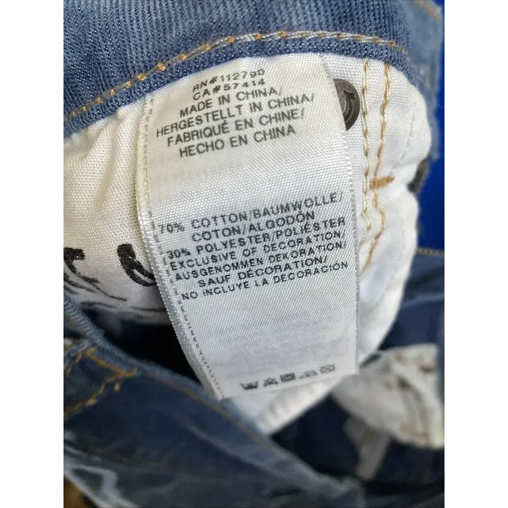 True Religion Geno Relaxed Slim Jeans Mens Size 36 Blue Denim